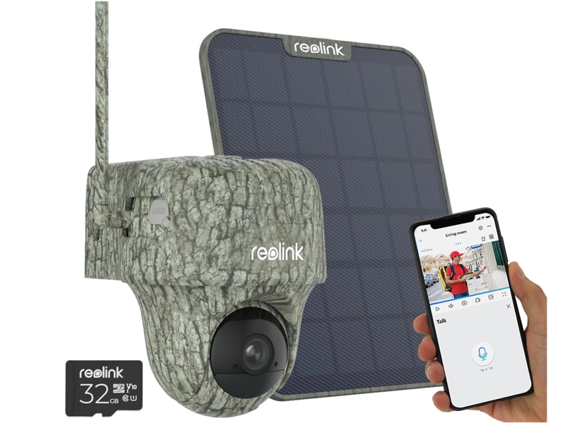 Kamera obrotowa obserwacyjna bezprzewodowa Reolink GO G450 4G LTE z panelem solarnym 2 i akumulatorem