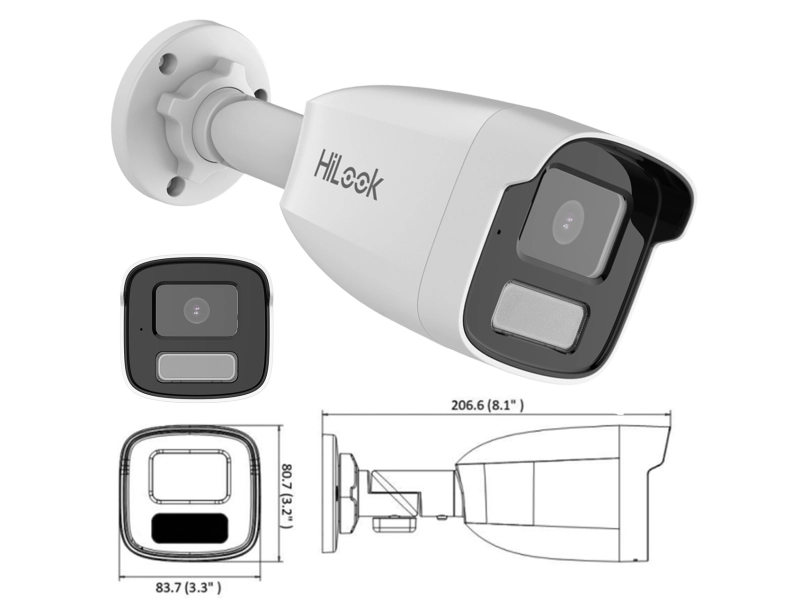 Kamera do monitoringu IP HiLook IPCAM-B2-50DL 2Mpx Aplikacja IR+LED 50m PoE