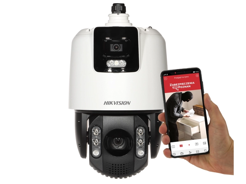 Kamera obrotowa Hikvision DS-2SE7C124IW-AE(32X/4)(S5) TandemVu 32x Zoom Optyczny Funkcje AI Acusense Darkfigter Live Guard
