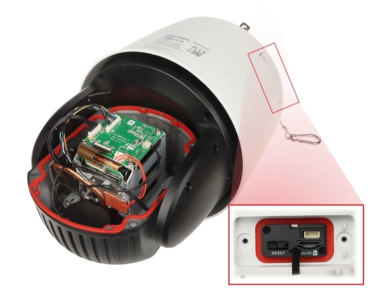 Kamera obrotowa Hikvision DS-2SE7C124IW-AE(32X/4)(S5) TandemVu 32x Zoom Optyczny Funkcje AI Acusense Darkfigter Live Guard