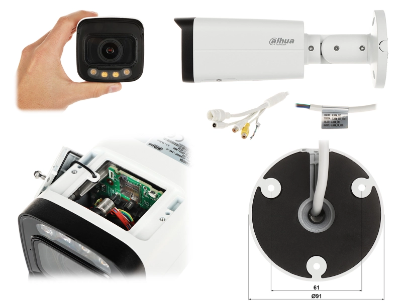 Kamera IP Dahua IPC-HFW2849T-ZAS-IL-27135 8MPx Motozoom 2,7-13,5mm Wizsense StarLight  IR60 MicroSD Audio