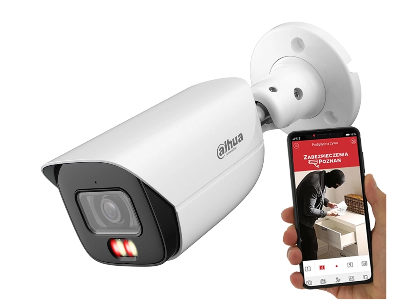 Kamera IP Dahua Seria 3 IPC-HFW3849E-AS-IL-0280B 8Mpx AI Smart Dual Light AcuPick WizSense PoE