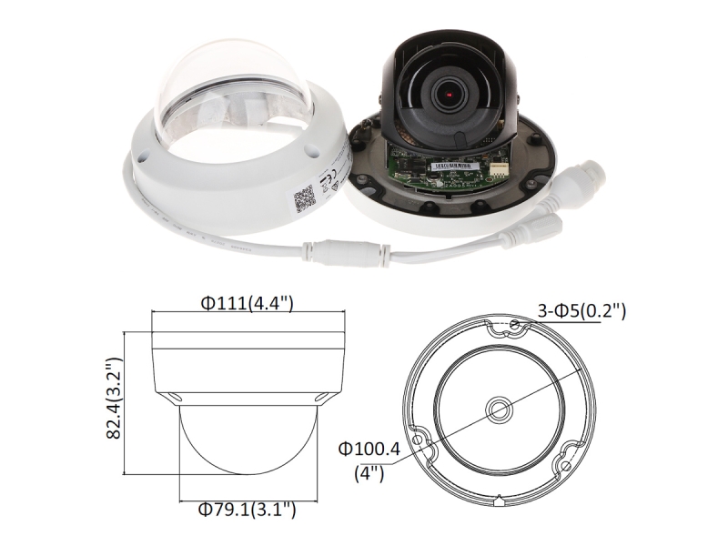 Kamera IP DS-2CD2123G0-IS 2Mpx Hikvision z detekcją twarzy i wejściem na karty microSD