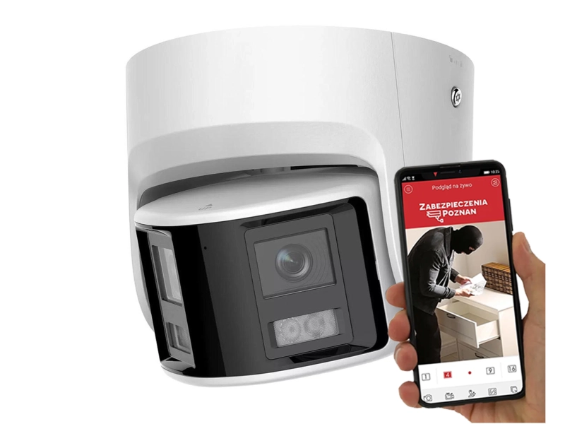 Zewnętrzna kamera IP kąt widzenia 180° DS-2CD2T45G0P-I Hikvision