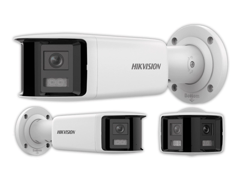 Zewnętrzna kamera panoramiczna IP Hikvision z 2 obiektywami DS-2CD2T46G2P-ISU/SL 4Mpx 2x 2.8mm, AcuSense, IR40m