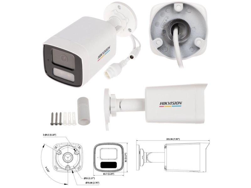 Kamera IP Hikvision DS-2CD1T47G2H-LIU 4Mpx ColorVu, Smart Hybrid Light Motion Detection 2.0