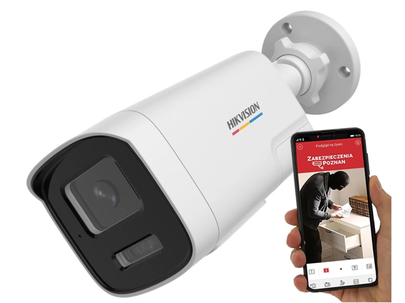 Kamera IP Hikvision DS-2CD1T47G3H-LIUF/SRB 4Mpx ColorVu, Smart Hybrid Light Motion, Live Guard, Detection 3.0
