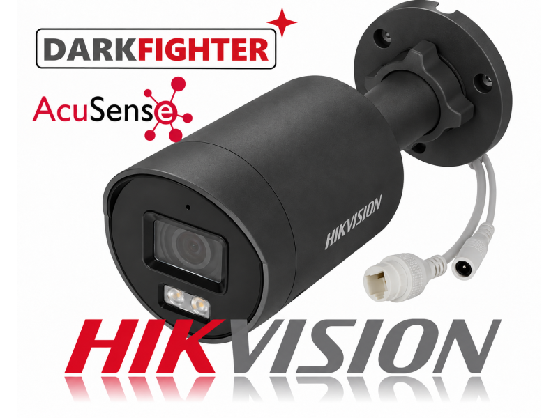 Kamera IP z podwójnym oświetlaczem Hikvision DS-2CD20166G3-IUY/SL-BLACK 16Mpx DarkFighter, AcuSense, Aktywne odstraszanie migającym światłem
