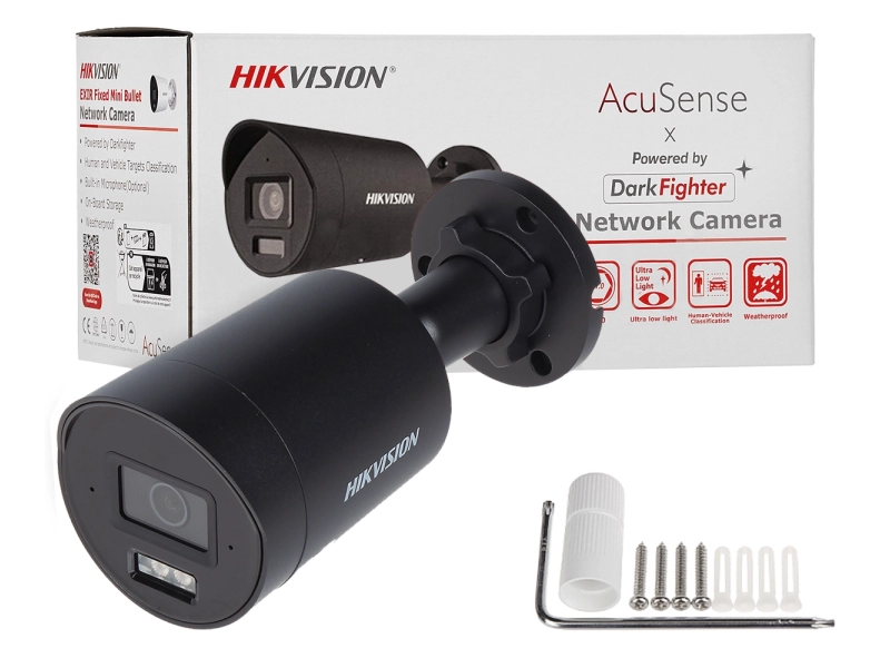 Kamera nocna Hikvision DS-2CD2046G2H-IU BLACK 4Mpx Acusense DarkFighter