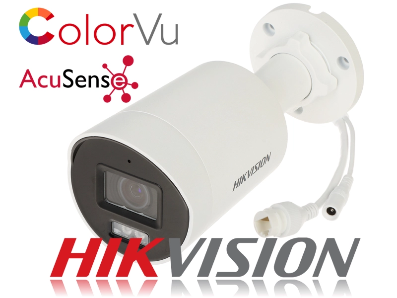 Kamera IP Hikvision DS-2CD2047G2H-LIU 4Mpx ColorVu Acusense Android iOS PoE MicroSD