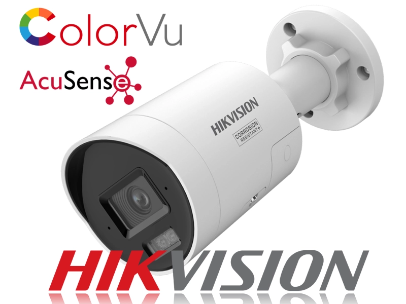 Kamera IP Hikvision DS-2CD2087G3-LI2UY/SRB 8Mpx ColorVu Acusense 3.0 Audio 2.0 PoE MicroSD