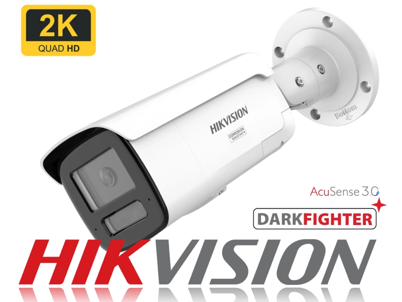 Kamera IP Hikvision Pro Series DS-2CD2T46G3-4IZY 4Mpx Obiektyw zmiennoogniskowy motozoom 2,8-4 mm, DarkFighter, oświetlacz 80m IR, 2 Mikrofony PoE