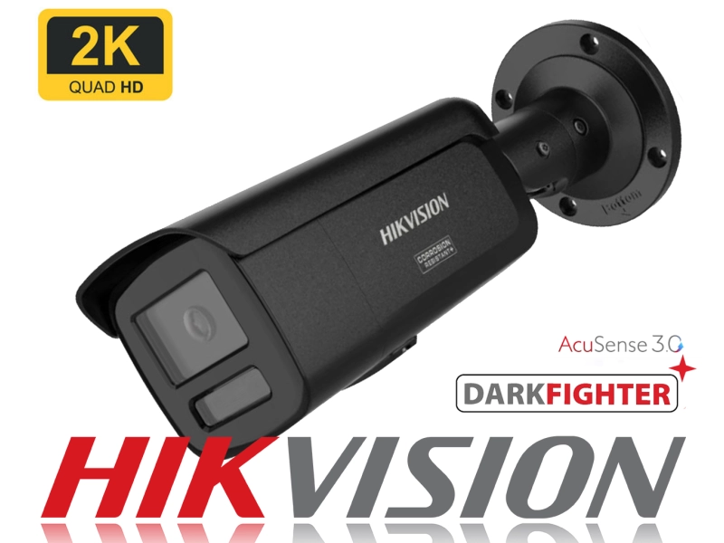 Kamera IP Hikvision Pro Series DS-2CD2T46G3-4IZY (BLACK) 4Mpx Obiektyw zmiennoogniskowy motozoom 2,8-4 mm, DarkFighter, oświetlacz 80m IR, 2 Mikrofony