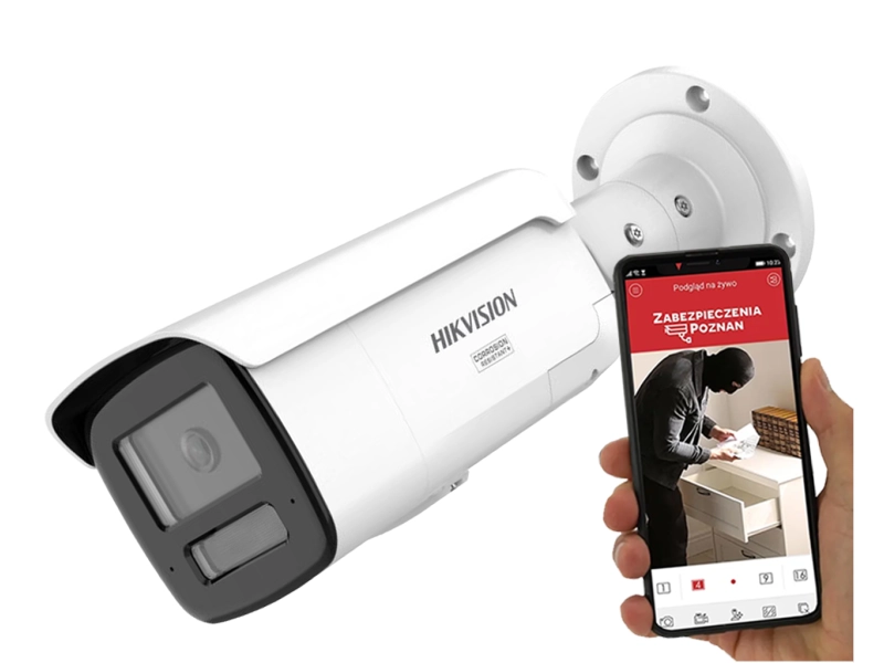 Kamera IP Hikvision Pro Series DS-2CD2T47G3-LIS2UY/SRB 4Mpx Smart Hybrid Light AcuSense ColorVu 3.0 Audio PoE