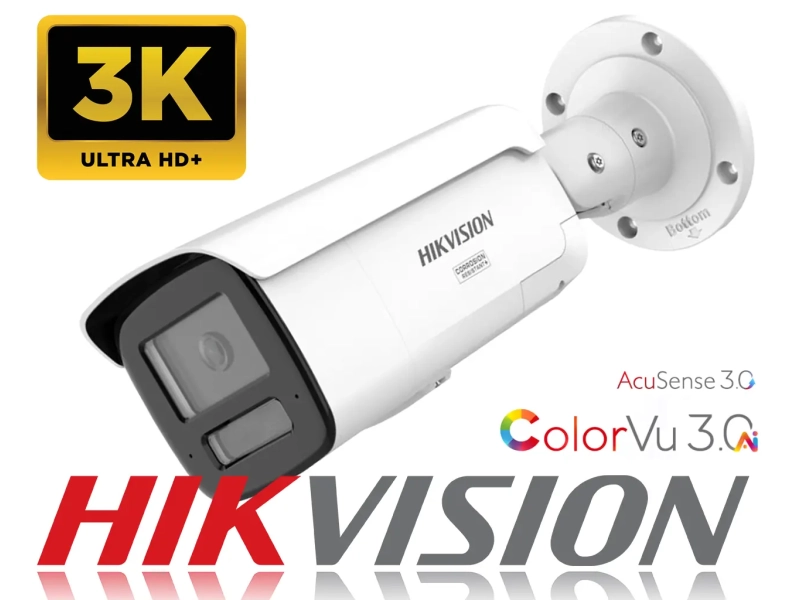 Kamera IP Hikvision Pro Series DS-2CD2T67G3-LIS2UY/SL 6Mpx Smart Hybrid Light AcuSense ColorVu 3.0 Audio Live Guard PoE