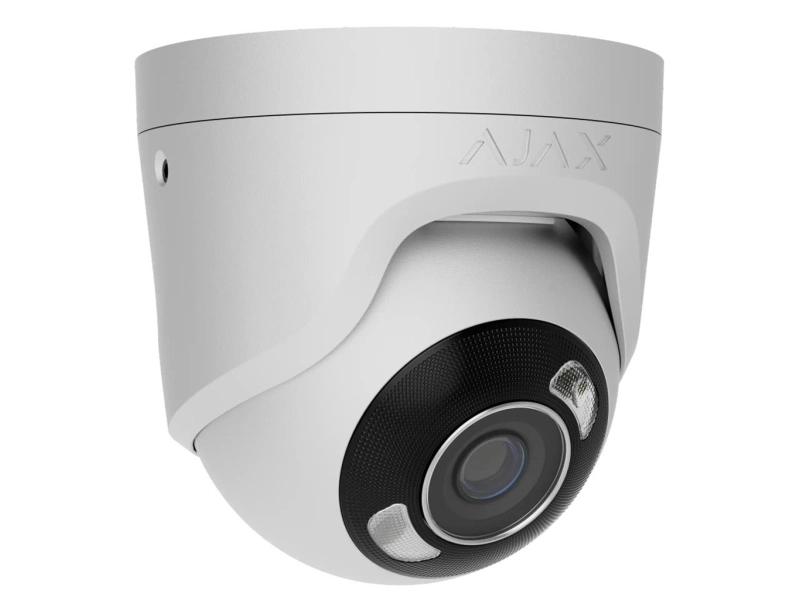 Kamera IP kopułowa Ajax TurretCam HL 5Mpx WHITE 2.8mm Hybrydowe oświetlenie LED + IR, Detekcja Ruchu + Mikrofon