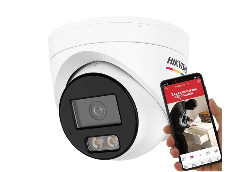 Kamera IP kopułowa Hikvision DS-2CD1347G3H-LIUF/SL 4Mpx ColorVu, Smart Hybrid Light Motion, Live Guard, Detection 3.0