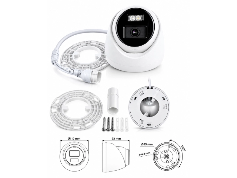 Kamera IP kopułowa Hikvision DS-2CD1367G3-LIU 6Mpx ColorVu, Smart Hybrid Light, Detekcja ruchu MD 3.0