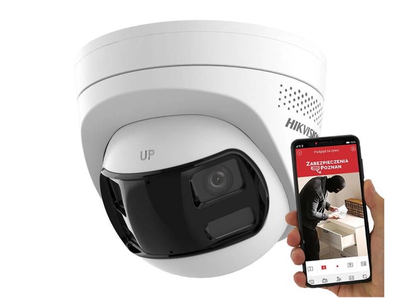Kamera IP Panoramiczna Hikvision DS-2CD1383G2P-LIUF/SL 8Mpx Smart Hybrid Light, Detekcja ruchu 2.0, Live Guard