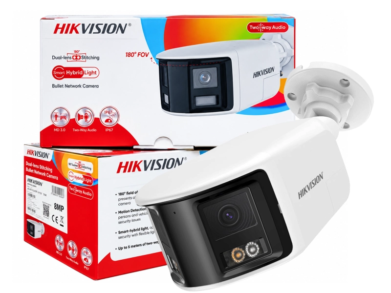 Kamera IP Panoramiczna Hikvision DS-2CD1T63G2P-LIUF/SL 6Mpx Smart Hybrid Light, Detekcja ruchu 2.0, Live Guard