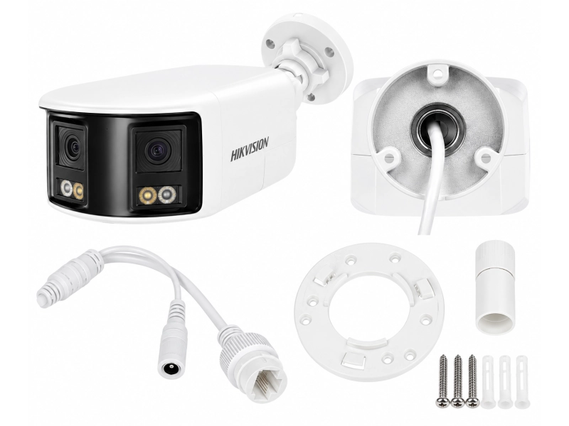 Kamera IP Panoramiczna Hikvision DS-2CD1T63G2P-LIUF/SL 6Mpx Smart Hybrid Light, Detekcja ruchu 2.0, Live Guard