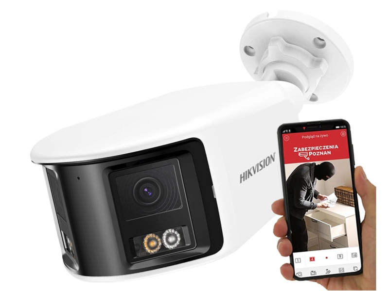 Kamera IP Panoramiczna Hikvision DS-2CD1T63G2P-LIUF/SL 6Mpx Smart Hybrid Light, Detekcja ruchu 2.0, Live Guard