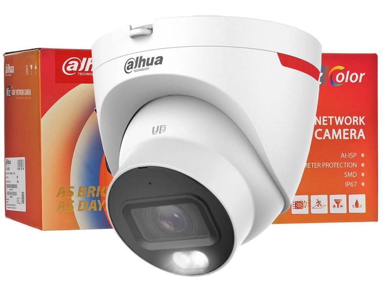 Kamera kopułowa IP DAHUA IPC-HDW2449T-S-LED-0280B-PRO 4MPx WizSense WizColor SMD PLUS Mikrofon
