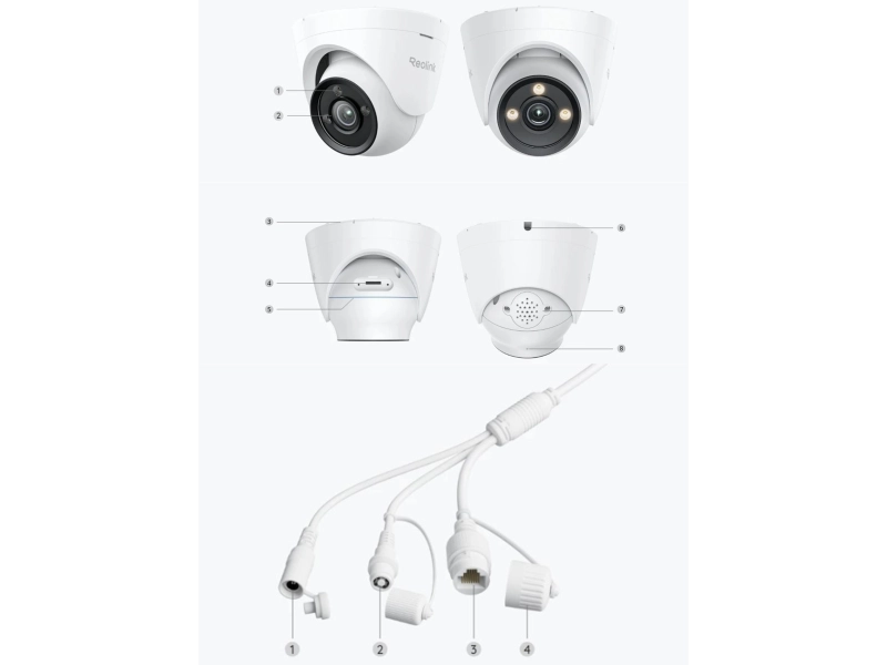 Kamera kopułowa IP Reolink P335X 8Mpx ColorX Inteligentne wykrywanie, dokładne alerty PoE