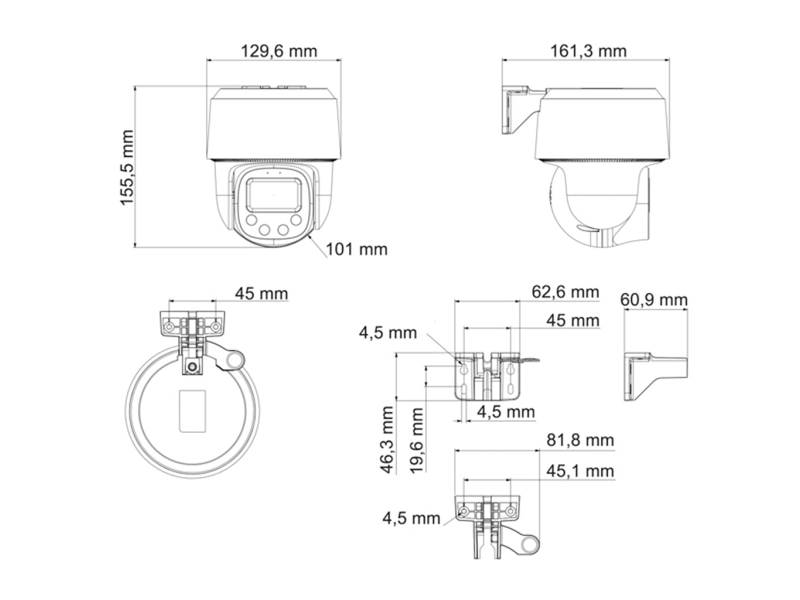 Kamera obrotowa IP zewnętrzna DAHUA SD2C400NA-B-PV-0400-S2-PRO 4Mpx 4mm SMD 3.0 WizColor + aktywne odstraszanie