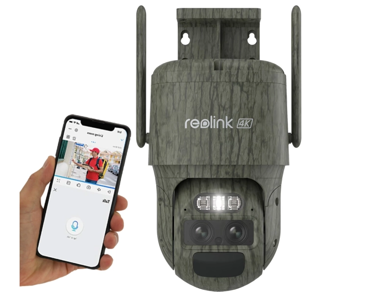 Kamera obrotowa LTE 4G na kartę SIM Reolink Trackmix G770 Camouflage 8Mpx Zoom Analityka Śledzenie AKUMULATOROWA