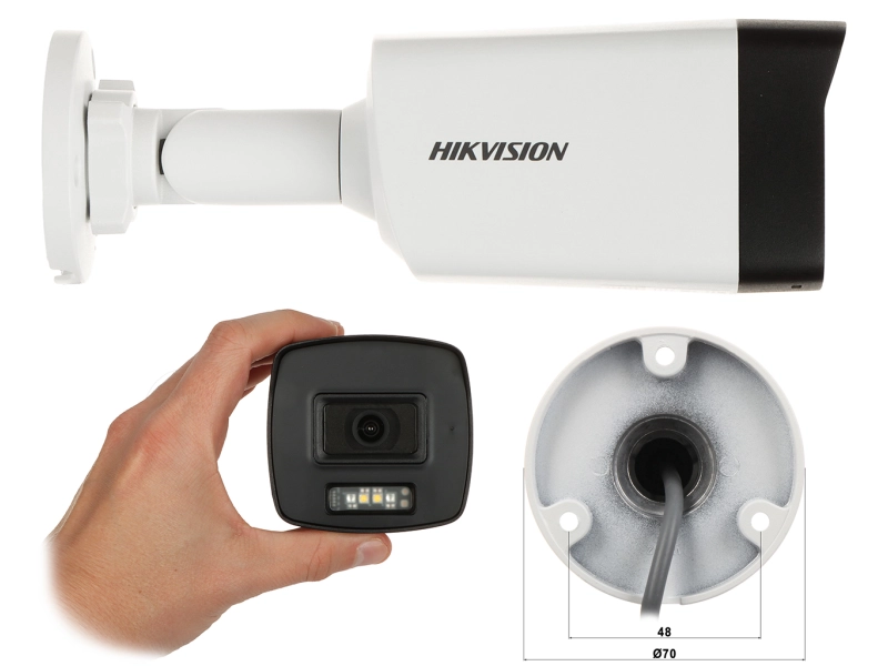 2 kamery na kabel koncentryczny Hikvision DS-2CE17K0T-LFS 2.8 mm 5MPx Smart Hybrid Light 2.8 mm