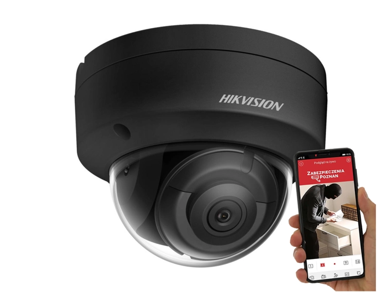 Kamera wandaloodporna IP HIKVISION DS-2CD2143G2-IS BLACK (2,8mm) 4Mpx, AcuSense microSD PoE