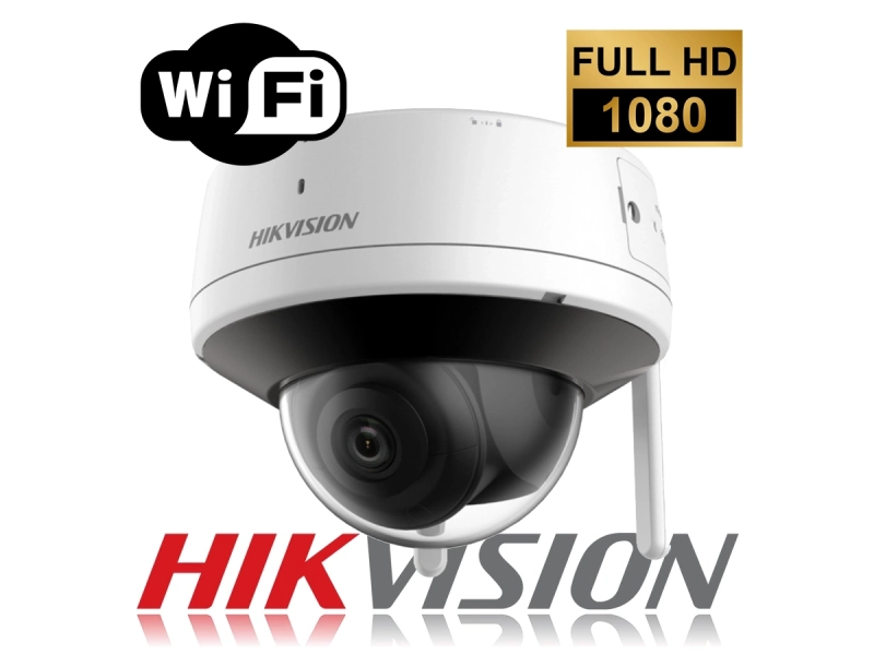 Monitoring tarasu 2 kamery IP WiFi Hikvision DS-2CV2121G2-IDW 2MPx Detekcja ruchu MicroSD Aplikacja