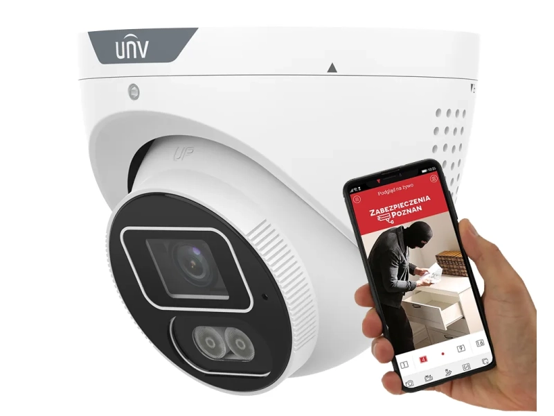 Kamera kopułowa UNV IPC3614SB-ADF28KMC-I1 4Mpx ColorHunter Wise-ISP Tri-Guard Ultra Motion Detection Dual-light