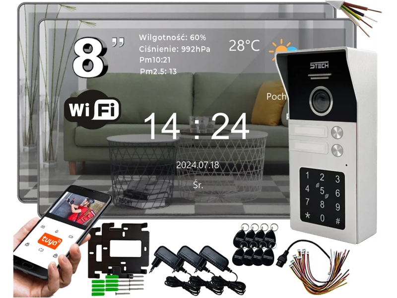 Wideodomofon zestaw 5TECH WIFI 7
