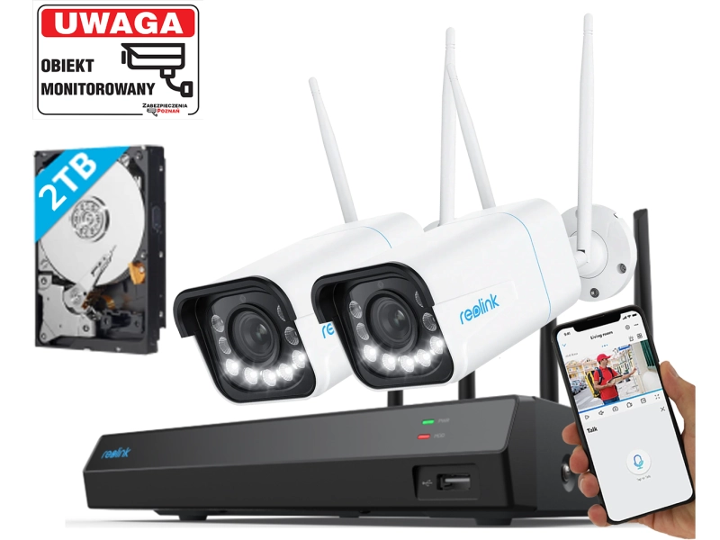 Mały zestaw kamer WiFi do rozbudowy Reolink 2x kamera W430 8Mpx ZOOM Smart Detekcja Mikrofon