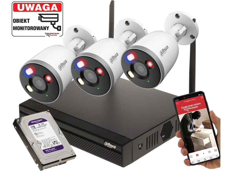 Zestaw 3 kamera WiFi Dahua F5D-PV-0280B 5MPx mart Dual Light, Smart Detekcja, Mikrofon