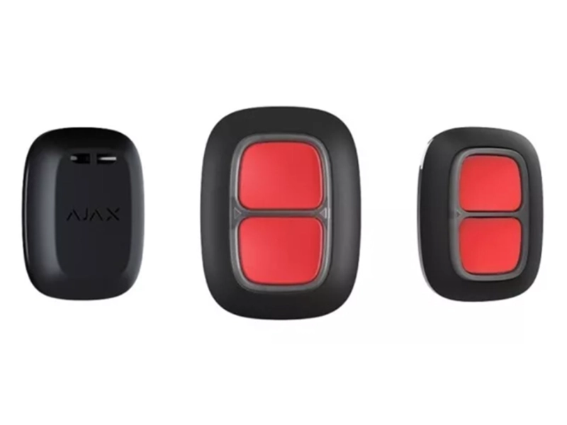 Podwójny przycisk alarmowy, czarny DoubleButton BLACK AJAX