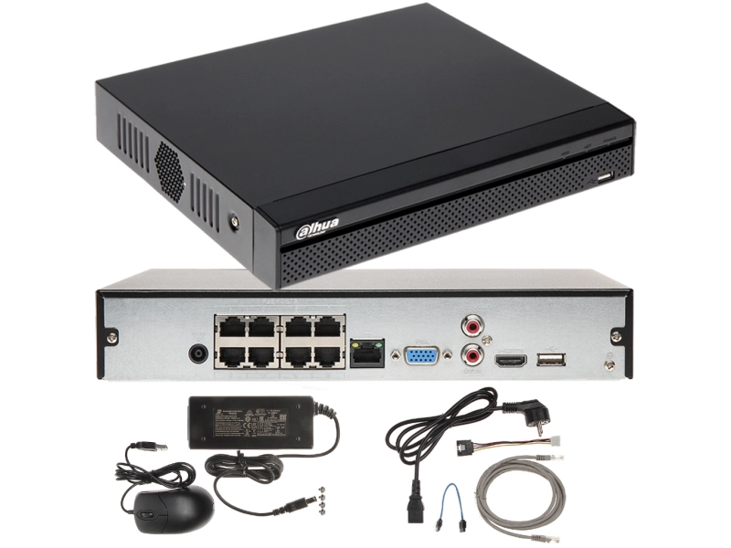 Zestaw monitorimgu posesji 5 kamer IP Dahua IPC-HFW1639TC-A-IL-0280B-S6 BLACK 6MPx Podwójny oświetlacz