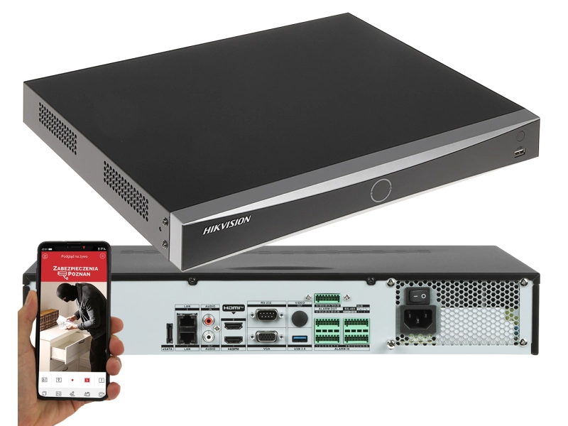 Rejestrator IP Hikvision DS-7616NXI-I4/VPRO na 16 kamer +eSATA Acusense AcuSeek