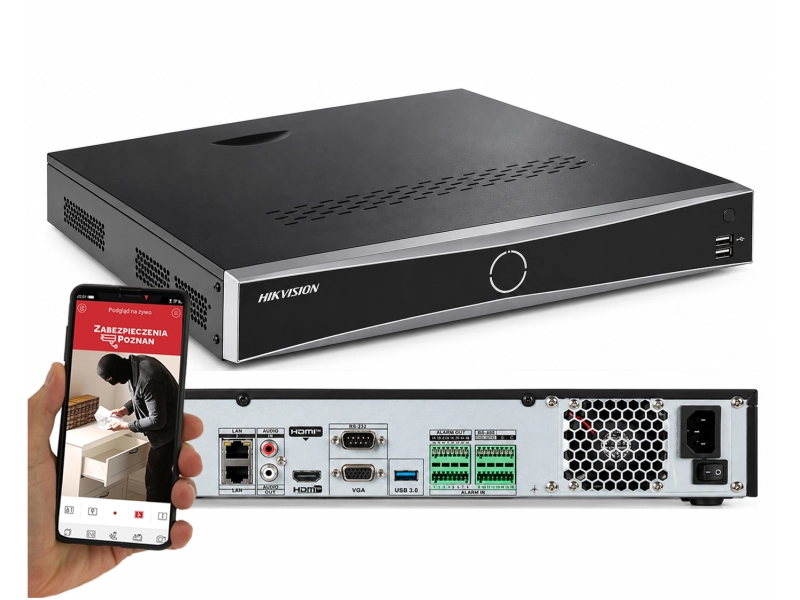 Rejestrator IP Hikvision DS-7732NXI-K4/VPRO na 32 do 12Mpx kamer Guanlan AI, AcuSeek, AcuSearch, AcuSense
