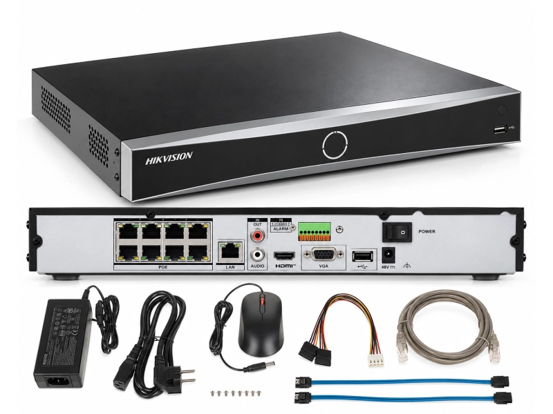 Rejestrator IP Hikvision DS-7608NXI-K2/8P/VPRO na 8 kamer Acusense AcuSeek PoE