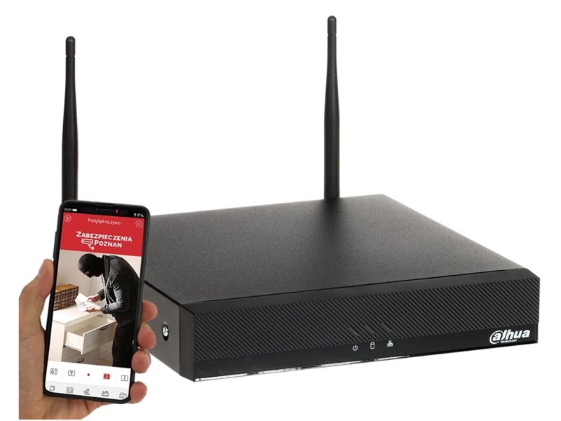 Rejestrator IP WiFi Dahua NVR2104HC-W-4KS2 na 4 kamery do 16 Mpx