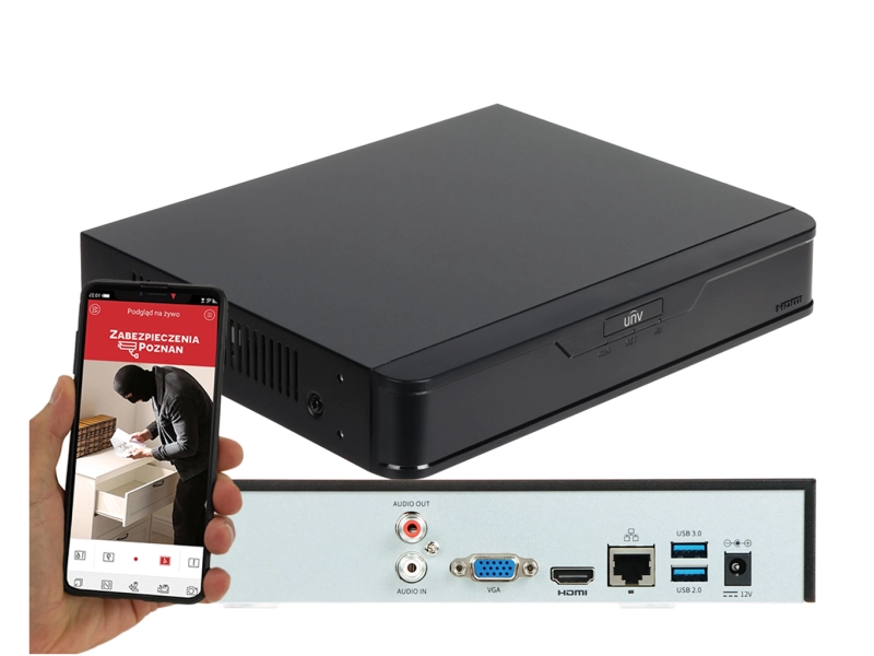 Rejestrator IP UNIVIEW NVR301-04B-IQ na 4 kamery IP