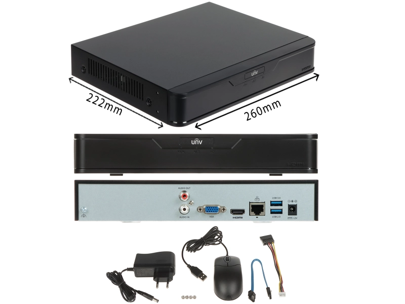 Rejestrator IP UNIVIEW NVR301-04B-IQ na 4 kamery IP