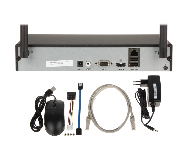 Rejestrator monitoringu bezprzewodowego WiFi Hikvision NVR-8CH-W do 4 MPx