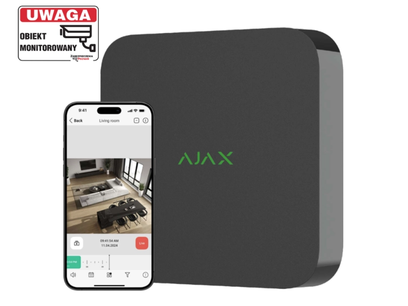 Rejestrator sieciowy IP AJAX NVR (8-ch) na 8 kamer