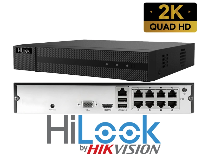 Rejestrator IP Hikvision HiLook NVR-8CH-4MP/8P na 8 kamer IP do 4 Mpx