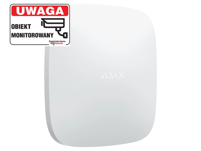 Repeater sygnału radiowego, obsługa PIRCAM, biały ReX WHITE AJAX