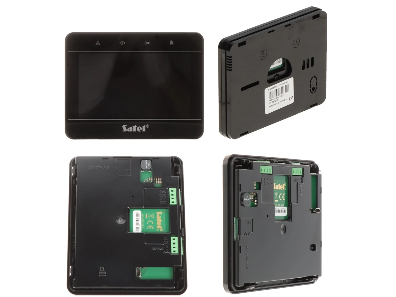 Alarm domowy bezprzewodowy SATEL Perfecta 64-M 4x czarne czujki ruchu ACD-220-DG ABAX2 z możliwością rozbudowy